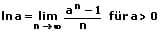 MathProf - Grenzwert - Zahlenfolge - ln a