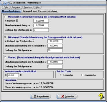 MathProf - Stichproben - Normalverteilung - Mittelwert - Binomialverteilung - Poisson-Verteilung - Konfidenzintervall - Vertrauensgrenzen - Vertrauensbereich - Beispiel - Standardabweichung - Umfang - Vertrauensintervall - Ablehnungsbereich - Annahmebereich - Perzentile - Quantile - Unteres Quartil - Oberes Quartil - Unteres und oberes Quartil - Berechnen - Rechner