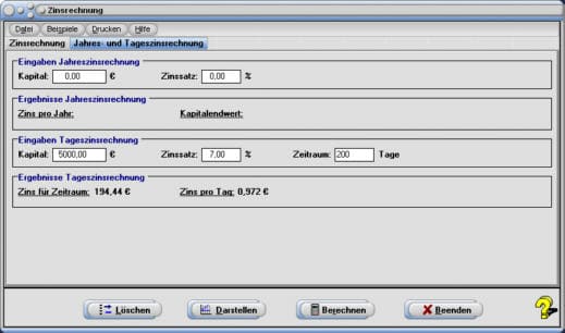 MathProf - Jahreszins - Tageszins - Formeln - Zinssatz - Kapitalendwert - Zinsrechner - Tageszinsen berechnen - Monatszinsen berechnen - Jahreszinsen berechnen- Lineare Verzinsung - Vorschüssig - Nachschüssig - Vorschüssige Zinsen - Nachschüssige Zinsen - Zinsertrag - Endsaldo - Tageszinsen - Jahreszinsen - Jährliche Verzinsung - Zinsberechnung - Monatszinsen - Ratenzahlung - Sparrate - Raten - Zinsperioden - Tage - Jahre - Jährlich - Rate - Diagramm - Berechnen - Rechner