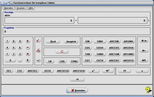 MathProf - Komplexe Zahlen - Rechner - Taschenrechner - Rechner für komplexe Zahlen - Kalkulator - Realteil - Imaginärteil - Rechnen mit komplexen Zahlen