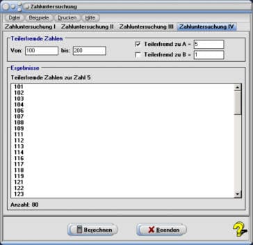 MathProf - Teilerfremde Zahlen - Teilerfremdheit - Teilerfremd - Tabelle - Liste - Beispiel - Rechner - Berechnen