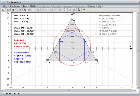 MathProf - 2D - Darstellung - Dreiecke - Verändern - Bewegen - Animation - Darstellen - Grafiken - Zeichnen - Bilder - Berechnen - Rechner - Plotter