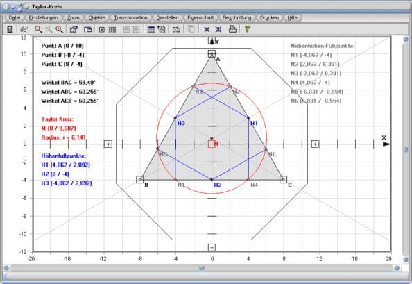 MathProf - Darstellung - Vieleck - Dreieck - Eigenschaften - Schaubild - Grafik - Animation - Grafiken - Darstellungen - Plotter - Zeichnen