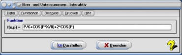 MathProf - Integralrechnung - Obersumme und Untersumme - Stützstellen - Mittelwert - Obersummen - Untersummen - Streifenmethode - Darstellen - Plotten - Graph - Rechner - Berechnen - Grafik - Zeichnen - Plotter