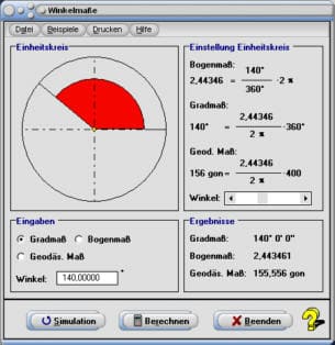 MathProf - Winkel - Bogenmaß - Gradmaß - Geodäsiches Maß - Winkel in deg - Winkel in - gon (Neugrad) - Grad in gon - Gon in Grad - Minute - Winkeleinheit - Vollwinkel - Darstellung - Radiant - Umrechnung - Winkeleinheiten - Rechner - Berechnen - Grafik