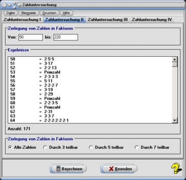 MathProf - Zahlen - Faktoren - Teilbarkeit - Teilbar - Primzahl - Teilermenge - Zerlegung von Zahlen - Zahlzerlegungen - Liste - Tabelle - Beispiel - Rechner - Berechnen - Zerlegung in Faktoren - Zahlen zerlegen - Zahlzerlegung - Was sind - Bedeutung - Erklärung - Werte - Arbeitsblatt - Arbeitsblätter - Unterrichtsmaterial - Übungsaufgaben