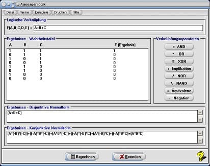 MathProf - Wahrheitstafel - Wahrheitstabelle - Logische Verknüpfungen - Logische Operatoren - Zeichen - Logische Aussagen - Gleichungen - 0 - 1 - A - B - Verknüpfungen - Funktionstabelle - Wahrheitstafeln - Wahrheitstabellen - Kontravalenz - Äquivalenz - Operationen - Anweisungen - Bedingungen - Mehrere Bedingungen - Boolesche Logik - Rechnen - NAND - ODER - AND - NAND - Und - Binäre Verknüpfungen - Verschachtelte Funktion - Klammern