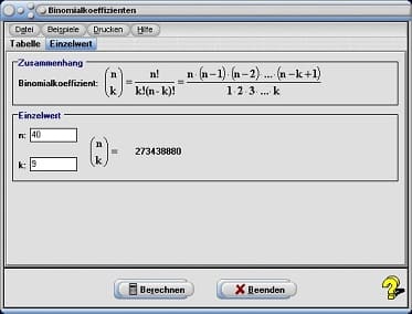 MathProf - Binomialkoeffizienten - Taschenrechner - Rechenregeln - Eigenschaften - Multiplizieren - Formel - Summe - Berechnung - Rechner - 3 über 2 - 4 über 2 - 4 über 3 - 5 über 2 - 5 über 3 - 6 über 2 - 6 über 3 - 7 - über 3 - 7 über 4 - 7 über 5 - 7 über 6 - 8 über 2 - 9 über 3