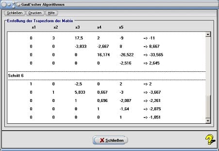 MathProf - Gauß Jordan Verfahren - Algorithmus - Gauß Jordan Algorithmus - Gauß Jordan - Gaußsches Verfahren - LGS - Lineares Gleichungssystem - Gauss-Jordan-Methode - Additionsverfahren - Algorithmen - Eliminierung - Gauß Jordan Elimination - Lösungsmenge - Rechner - Berechnen - Berechnung - Definition - Reihenfolge - Rechenweg - Diagonalform - Beispiel - Beispielaufgaben - Unendlich viele Lösungen