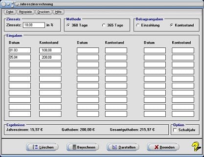 MathProf - Jahreszins - Berechnen - Rechner - Konto - Formel - Mathematik - Zinsen - Jahreszinsen - Guthaben - Jährliche Zinsen - Kontostand - Einzahlungen - Kapital - Beispiel - Promillewert - Promillerechnung - Definition