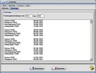 MathProf - Osterdatum - Datum - Jahr - Feiertage - Ostern - Pfingsten - Rosenmontag - Himmelfahrt - Rechner - Berechnen - Tabelle - Wann ist Rosenmontag - Wann ist Ostern - Wann ist - Wann war Ostern - Wann war Pfingsten
