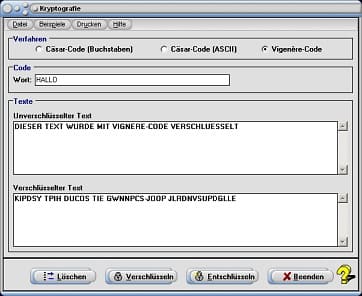 MathProf - Vignere-Code - Caesar-Verfahren - Verschlüsselung - Verfahren - Verschlüsselungsverfahren - Verschlüsselungsmethoden - Verschlüsselungstechnik - Generator - Lösen - Buchstaben - Zahlen - Schlüssel - Rechner - Kryptographie - Algorithmus - Caesar Verschiebung - Verschiebechiffre - Dechiffrierung - Chiffrierung