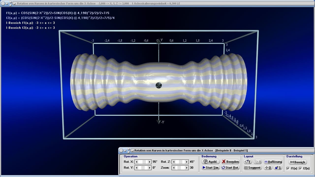 MathProf - Rotationskörper - Guldinsche Regeln - Simulation - Mantel - Bilder - Darstellung - Erklärung - Rotation von Körpern - Animation - Rotationsachse - Rotationsfläche - Flächeninhalt - Mantelfläche - Oberfläche - Plotten - Schwerpunkt - Volumenschwerpunkt - Beispiel - Integralrechnung - Integral - Volumen - Rotationsvolumen - Rotation um x-Achse - Bogenlänge - Parameter - Rotationssymmetrische Körper - Grafisch - Darstellen - Plotten - Graph - Grafik - Zeichnen - Plotter - Rechner - Berechnen - Schaubild