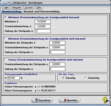 MathProf - Zufallsstichprobe - Mittelwerte - Vertrauensbereich - Konfidenzintervall - Vertrauensintervall - Vertrauensgrenzen - Erwartungsbereich - Untere Vertrauensgrenze - Vertrauensniveau - Konfidenzniveau - Vertrauenswahrscheinlichkeit - Oberer Vertrauensbereich - Unterer Vertrauensbereich - Intervall - Intervallgrenzen - Intervallwahrscheinlichkeit - Varianz - Empirische Varianz - Beispiel - Rechner - Berechnen