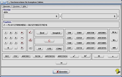 MathProf - Komplexe Zahlen - Taschenrechner - Komplexe Zahlen multiplizieren - Komplexe Zahlen dividieren - Komplexe Zahlen addieren - Komplexe Zahlen subtrahieren - Komplexe Zahlen berechnen - Wurzel komplexer Zahlen - Betrag - Winkel - Operationen - Realteil - Imaginärteil