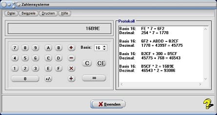 MathProf - Dualzahlen addieren - Dualzahlen subtrahieren - multiplizieren - Dualzahlen dividieren - Binärzahlen addieren - Binärzahlen subtrahieren - Binärzahlen multiplizieren - Binärzahlen dividieren - Negative Binärzahlen - Negative - Negative Oktalzahl - Hexadezimalzahlen addieren - Hex Rechner - Rechenregeln - Regeln