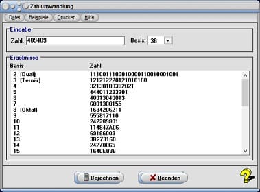 MathProf - Zahlen - Basis 22 - Basis 24 - Basis 26 - Basis 28 - Basis 30 - Basis 32 - Dezimalzahlen umrechnen - Zahlenumwandlung - Beispiele - Binärzahlen umrechnen - Hexadezimaldarstellung - Dezimaldarstellung - Oktaldarstellung - Umrechner - Umrechner für Binärzahlen - Rechner für binäre Zahlen - Rechner für duale Zahlen - Rechner - Berechnen - Beispiel