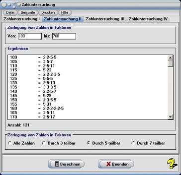 MathProf - Ganze Zahlen - Zerlegung von Zahlen - Zahlzerlegungen - Liste - Tabelle - Beispiel - Berechnen - Zerlegung in Faktoren - Zahlen zerlegen - Zahlzerlegung - Rechner - Bestimmen - Bestimmung - Berechnung - Natürliche Zahlen - Analysieren - Ermitteln - kgV und ggT - kgV zweier Zahlen - ggT zweier Zahlen - ggT berechnen - kgV berechnen - Zwei Zahlen