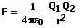 Coulombsches Gesetz - Kraft - Ladung - Formel - 1