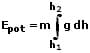 Potentielle Energie - Lageenergie - Formel - Integral - Höhe