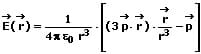 Elektrische Feldstärke - Dipol - Formel