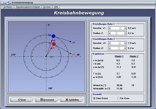 PhysProf - Umlaufdauer - Umdrehungsfrequenzg - Zentripetalkraft - Zentrifugalkraft - Scheinkraft - Fliehkraft - Definition - Drehzahl - Umlaufzeit - Vektor - Geschwindigkeitsvektor - Umlaufdauer - Umdrehungsfrequenz - Rechner - Berechnen - Grafisch - Umdrehung - Drehgeschwindigkeit