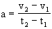 Geschwindigkeit - Beschleunigung - Gleichung 