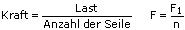 Flaschenzug - Gleichung - 1