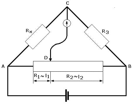 PhysProf - Brückenschaltung - Wheatstone-Brücke - Potentiometerschaltung - Wheatstonesche Brücke - Messbrücke - Wheatstonesche Brückenschaltung - Widerstandsmessbrücke - Brückenschaltung - Schaltbild - Berechnen - Formel