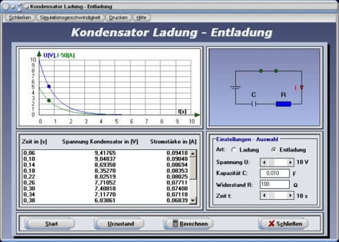 Kondensator | Ladung | Entladung | Ladekurve | Ladezeit ...