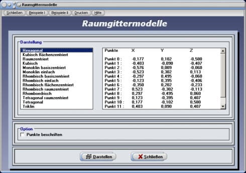 PhysProf - Raumgittermodell - Kristallgitter - Gittermodelle