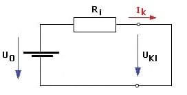 PhysProf - Spannungsquelle - Kurzschluss - Kurzgeschlossen - Kurzschlussstrom - Maximaler Strom - Berechnen - Formel