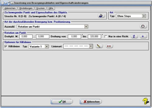 SimPlot - Beweglicher Punkt - Beschleunigung - Translation - Rotation - Steuerung