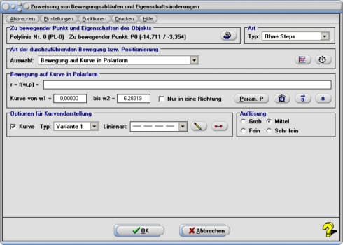SimPlot - Bewegung - Kurve - Polarform - Polarkoordinaten - Funktion