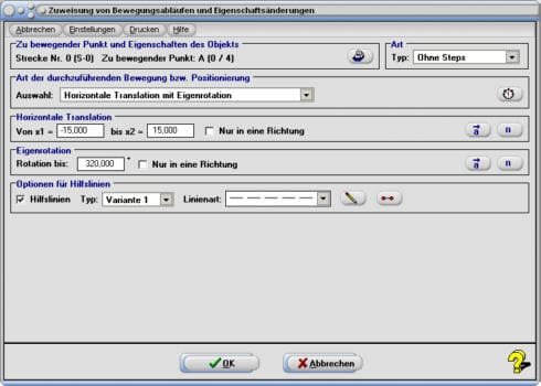 SimPlot - Eigenrotation - Zeit - Dauer - Weg - Funktion - Kurve