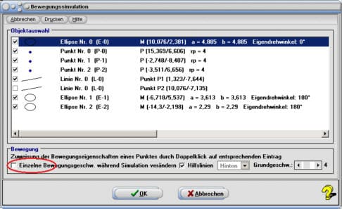 SimPlot - Steuerung - Geschwindigkeit - Beschleunigung - Weg - Zeit