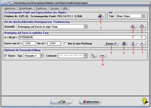 SimPlot - Geradlinige horizontale Bewegung - Animationen - Steuerungen - Simulationen