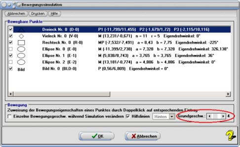 SimPlot - Beschleunigung - Geschwindigkeit - Bewegungsanalyse - Bewegungsablauf