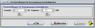 SimPlot - Steuerung - Geschwindigkeit - Ablauf - Translation - Eigenrotation