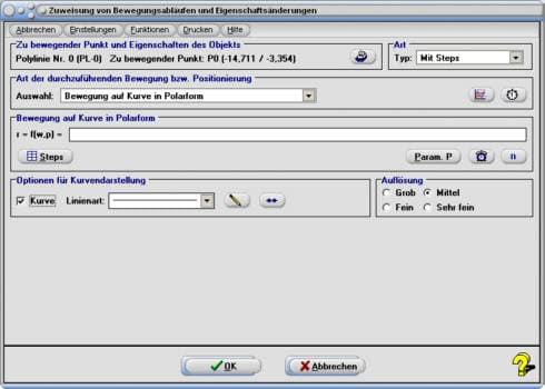 SimPlot - Funktion - Polarform - Bewegung - Kurve - Plotten - Graph - Simualtion