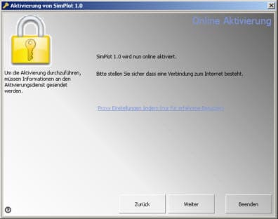 Freischaltung SimPlot Schritt 3