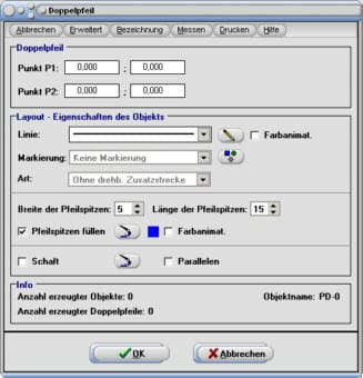 Simplot - Doppelpfeil - Pfeildarstellung - Plotten - Zeichnen - Eigenschaften - Farbe - Stil - Layout