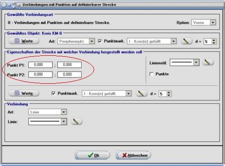 SimPlot - Gerade -  Verbindung - Koppelung - Punkte - Koordinaten
