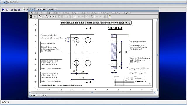 SimPlot - Animation - Bilder - Technische Zeichnung - Darstellung - Schnitt - Visualisierung - Software - Konstruktion