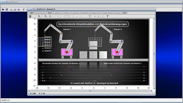 SimPlot - Animation - Bilder - Simulation - Robotersimulation - Bewegung - Animieren - Simulieren - Grafik - Bilder - Grafiken - Bild - Grafikanimationen - Präsentationen