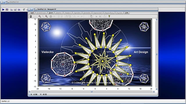 SimPlot - Animation - Bilder - Simulation - Vielecke - Sterne - Design - Simulieren - Grafik - Bilder - Grafiken - Bild - Grafikanimationen