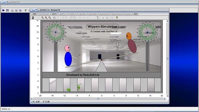 SimPlot - Animation - Bilder - Simulation - Wippe - Schaukel - Grafikanimationen - Präsentationen - Computeranimationen