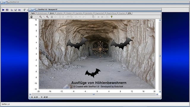 SimPlot - Animation - Bilder - Simulation - Höhle - Fledermaus - Gruft  - Bild - Grafikanimationen - Präsentationen - Computeranimationen
