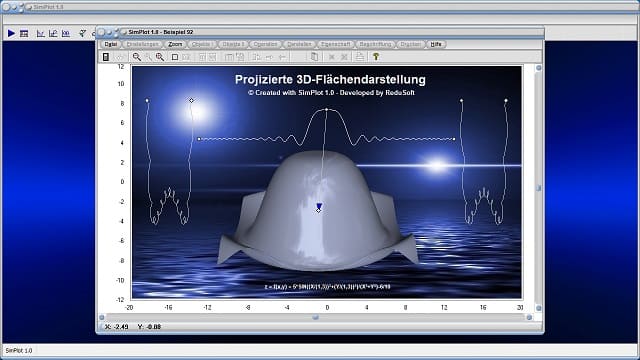 SimPlot - Animation - Bilder - Simulation - Fläche - Raum - Kurve - Wissenschaft - Technik - Forschung - Interaktive Grafiken - Programm