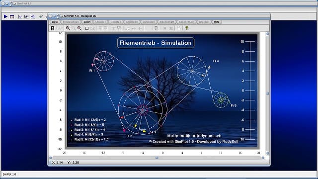 SimPlot - Animation - Bilder - Simulation - Riemen - Riementrieb - Kräfte - Präsentationen - Computeranimationen